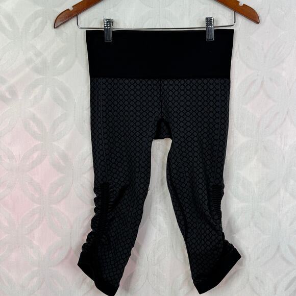 Lululemon In The Flow Crop II Heathered Deep Coal Legging Size 4 - Picture 3 of 9